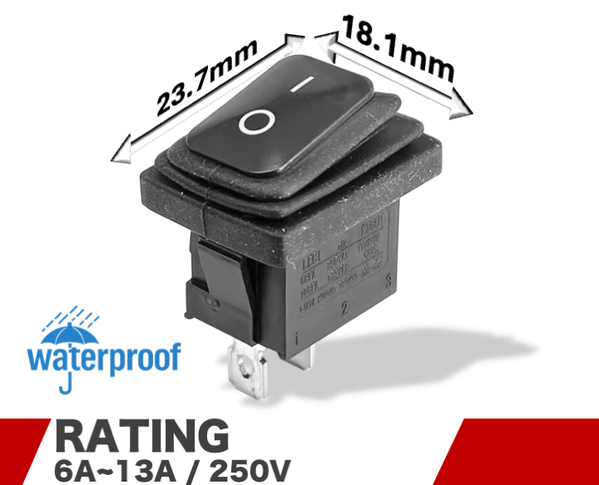 RS601BK系列 防水翘板开关